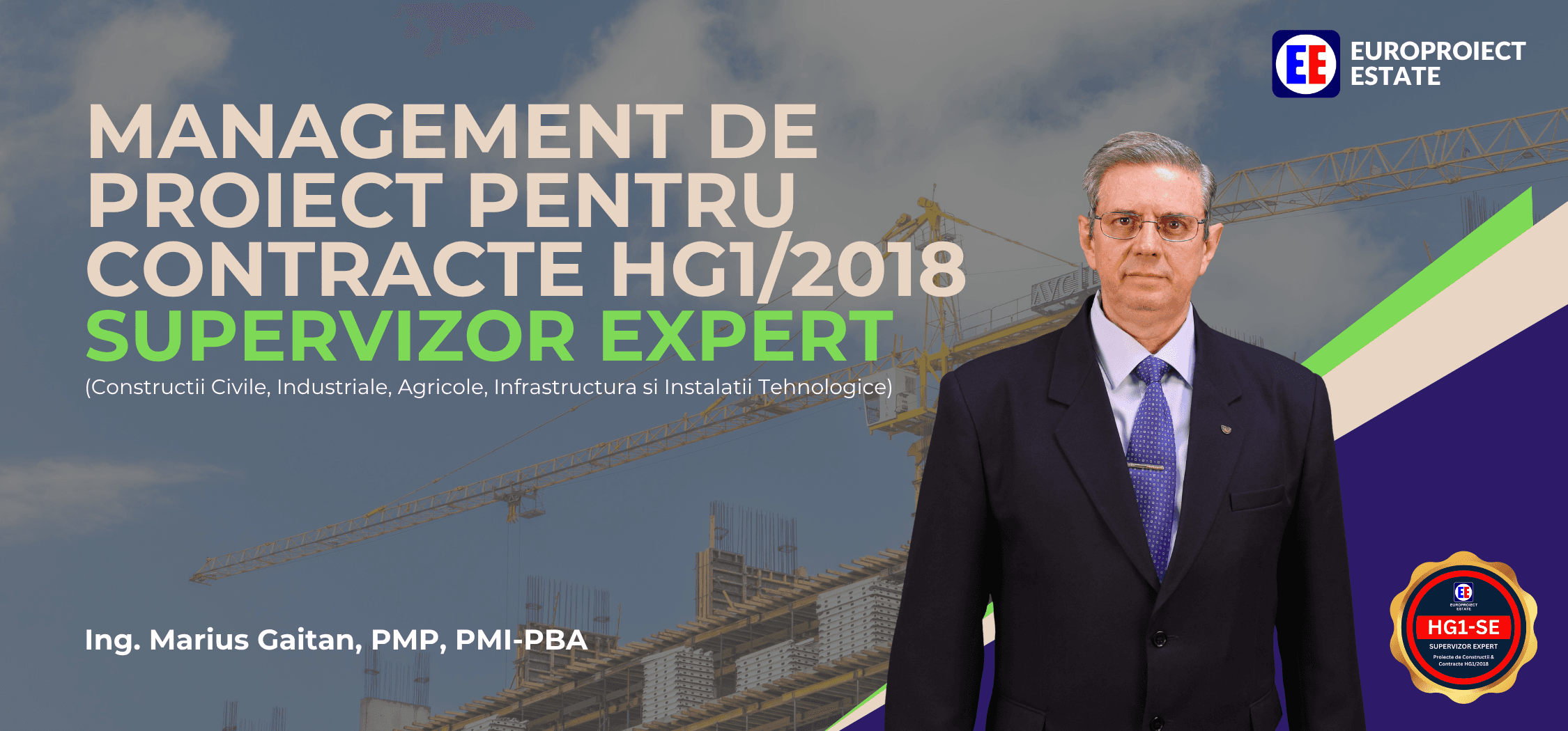 Management de Proiect în Contractele HG1/2018 - Supervizor Expert